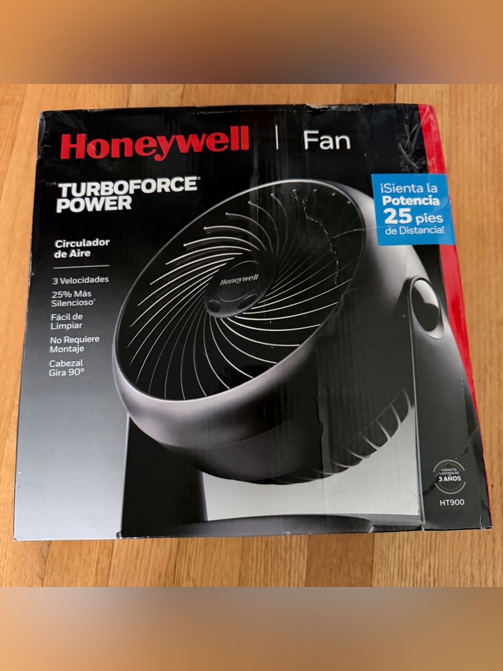 Fan Turbo Forcé Power 3 Speeds 25% Quieter   Honeywell New NIB